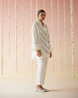 Irish Blue Embroidered Khaadi Co-ord Set