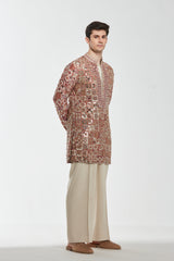 Kurta - heavy chanderi , pant -Cotton twill