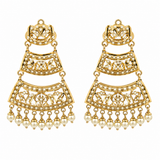 Jadau Pearl Tiered Statement Earrings