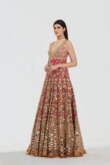 Mirror work , zari , lurex thread