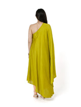 Parrot Green Embroidered Chanderi Dress for Fresh Daywear