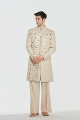 Sherwani and pant -Neo tech and Kurta and stole -Heavy chanderi