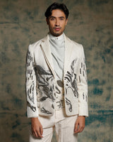 Tusk Nandi embriodered blazer set