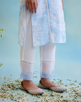 Blue Lily Hand Block Kurta with Narrow Pants