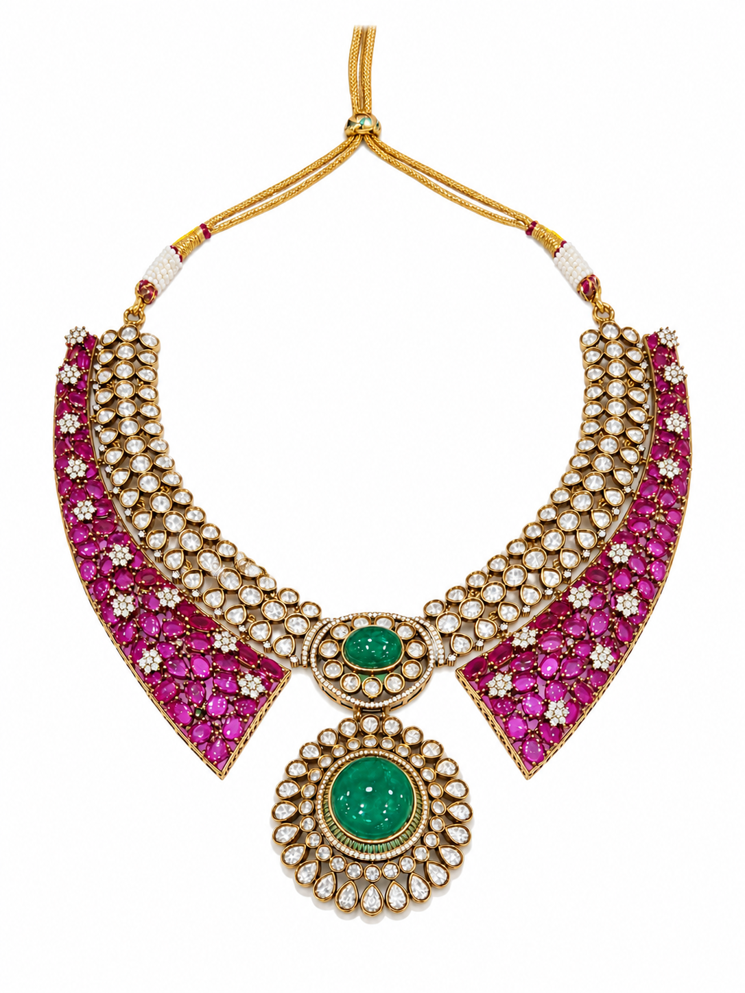 Ruby & Emerald Necklace Set 05