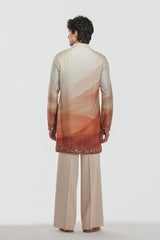 Kurta and Jacket -Heavy chanderi , Pant - Cotton twill
