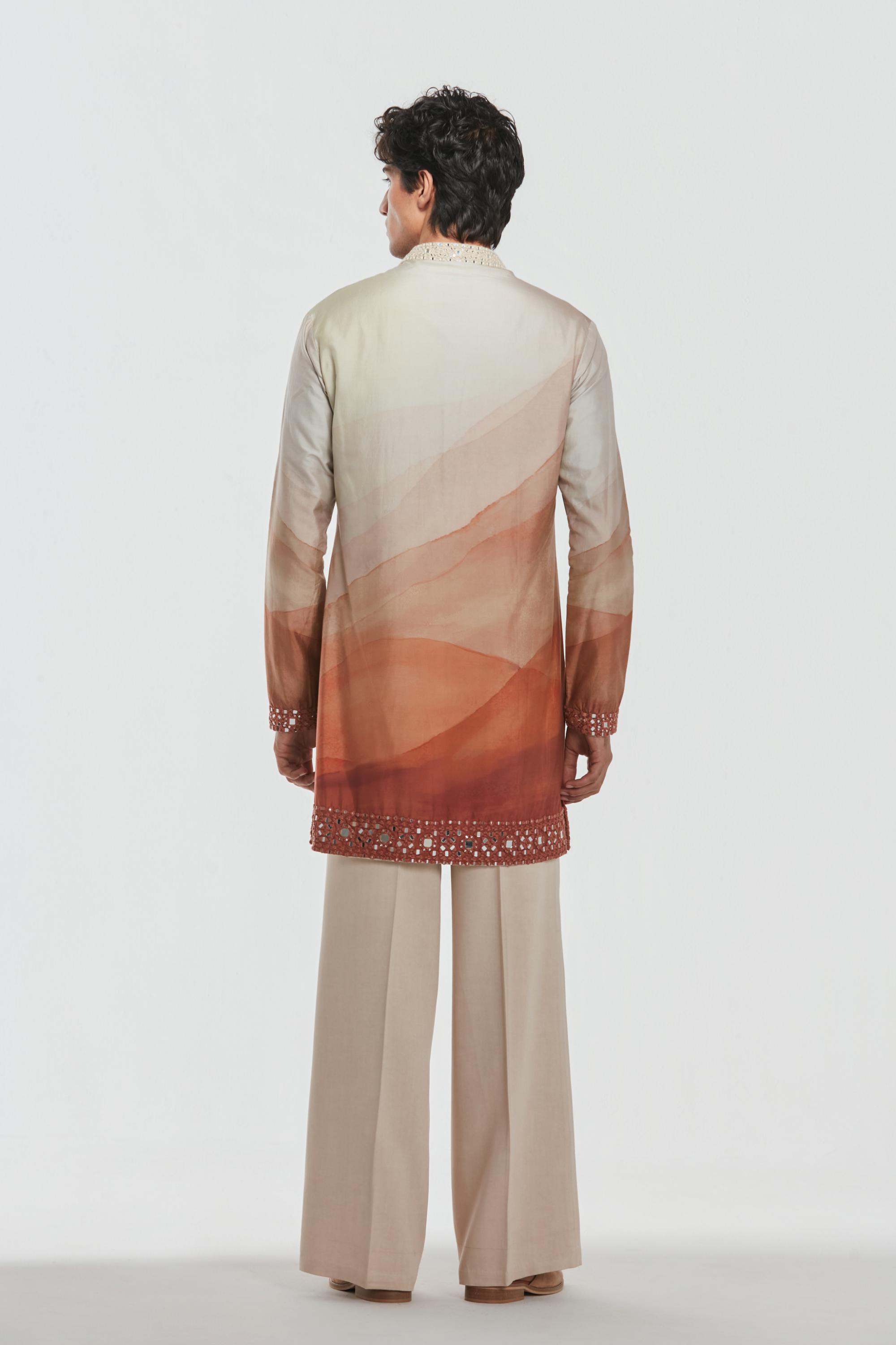 Kurta and Jacket -Heavy chanderi , Pant - Cotton twill