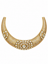Moissanite Polki Choker Necklace Set