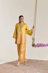 Marigold Beaded Kota Tissue Set - Set of 2
