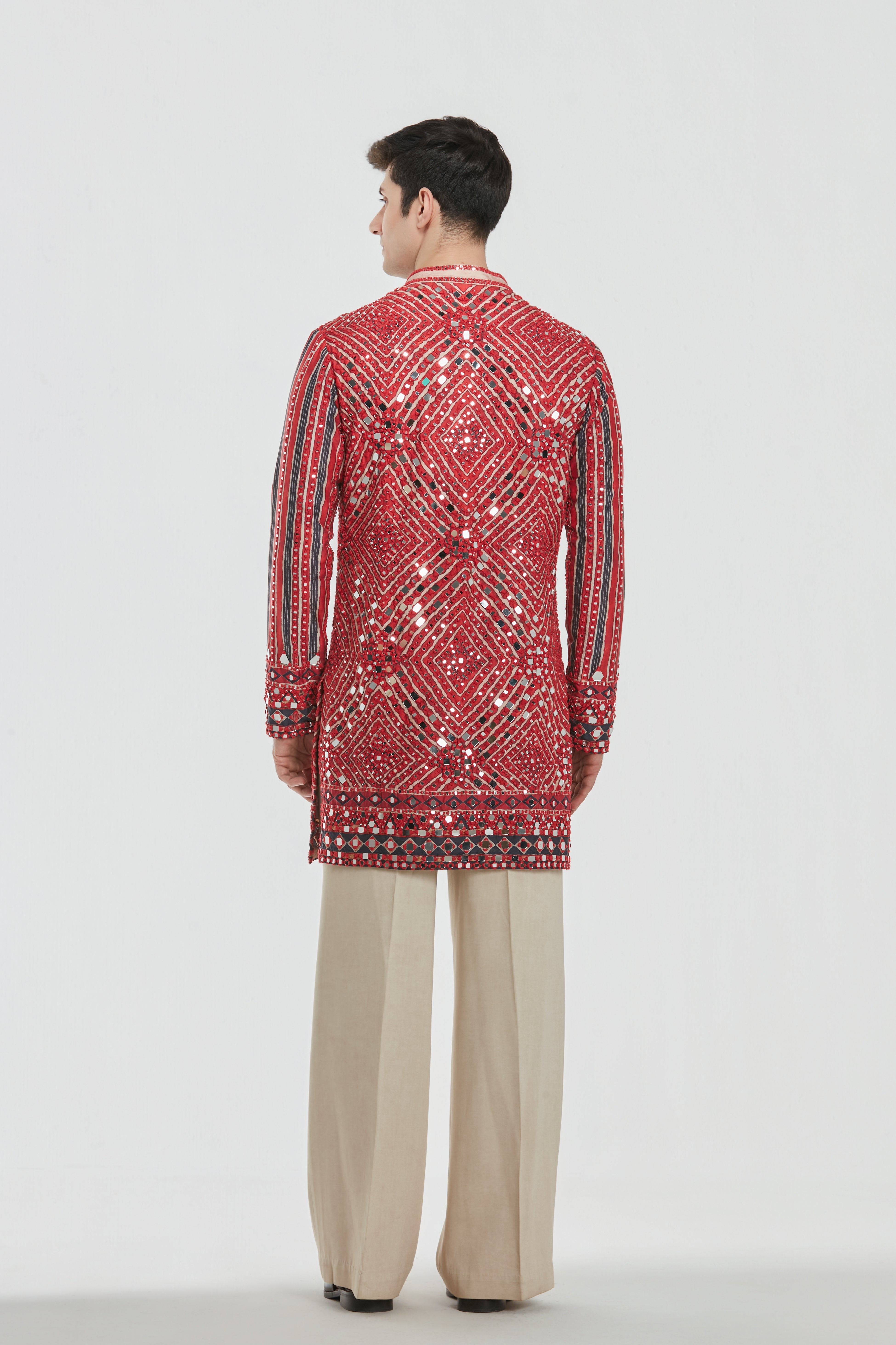 Kurta - heavy chanderi , pant -Cotton twill