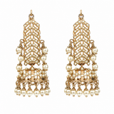 Jadau Pearl Jhumka Statement Earrings