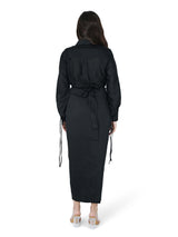 Noir Chanderi Draped Skirt & Shirt Set – Effortless Evening Wear