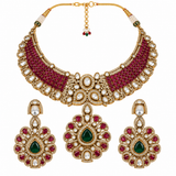 Ruby Moissanite Statement Necklace Set 23