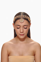 White and pink Chaand sheeshpatti