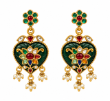 Multicolor Kundan Floral Drop Earrings 56