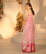 Lilac Brocade Top with Plazzo Pant