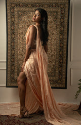 Peach Saree