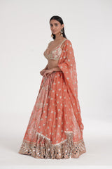 SAFRON PALE LEHENGA SET
