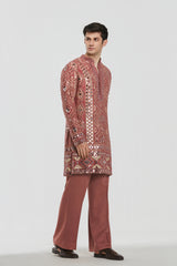 Kurta - heavy chanderi , pant -Cotton twill