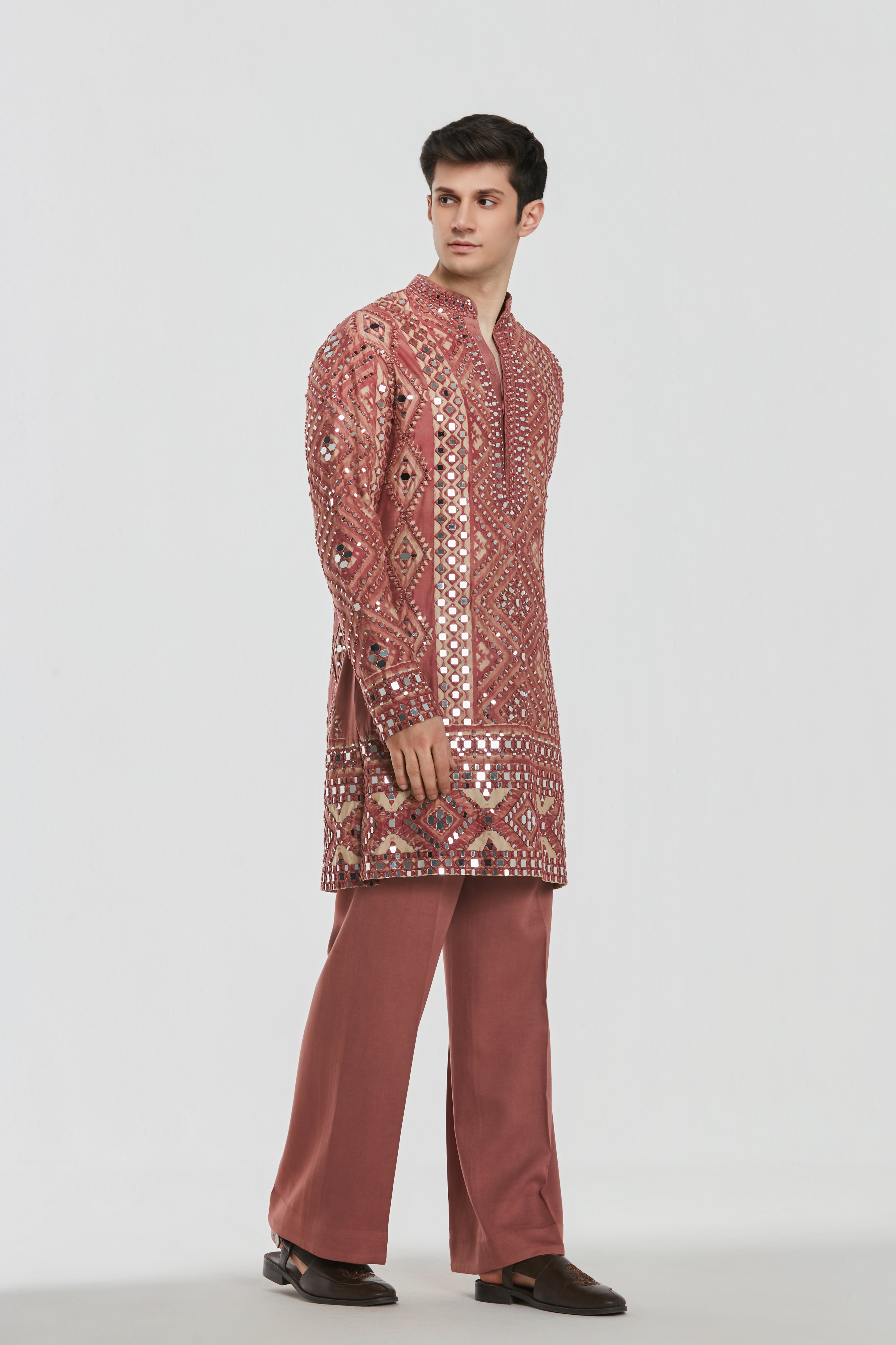 Kurta - heavy chanderi , pant -Cotton twill
