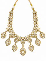 Moissanite Polki Statement Necklace Set