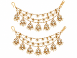 Pearl Kundan Layered Earchain 60
