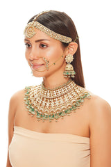 Flower & Chand Necklace Set