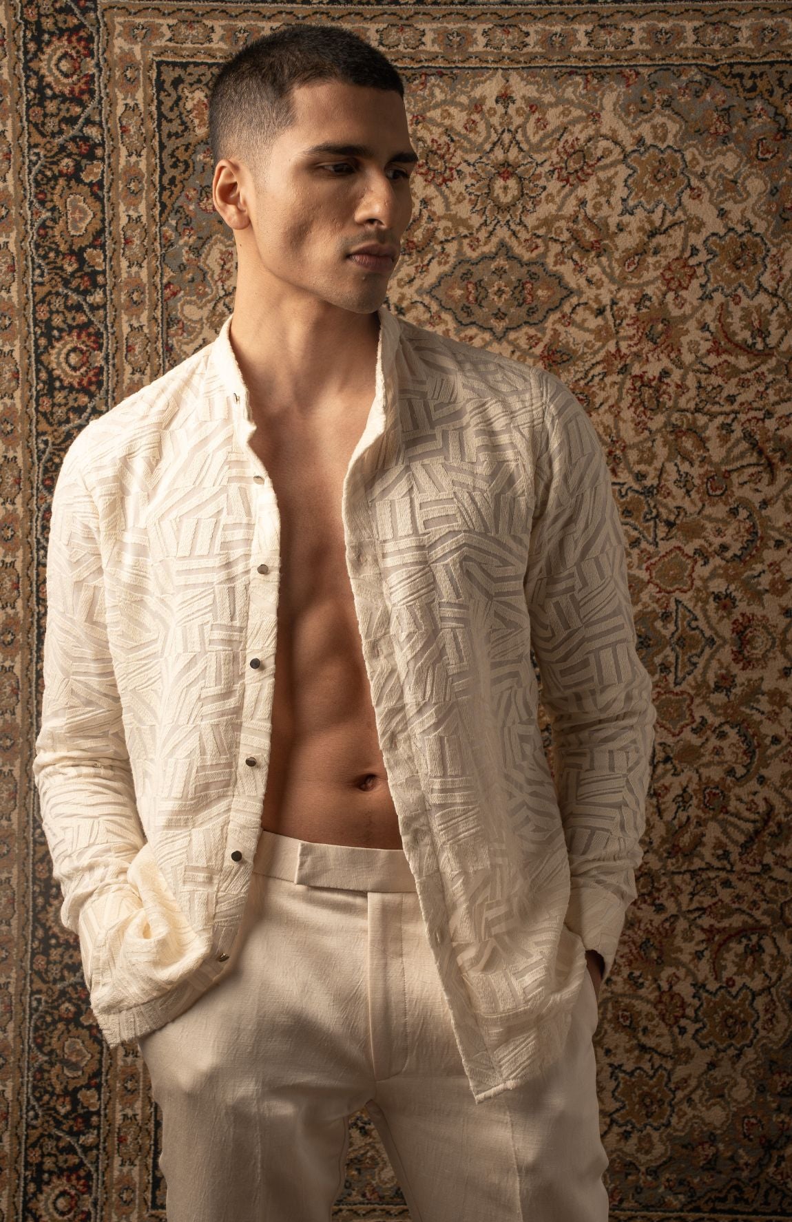 Ivory Nonchalant Shirt Set