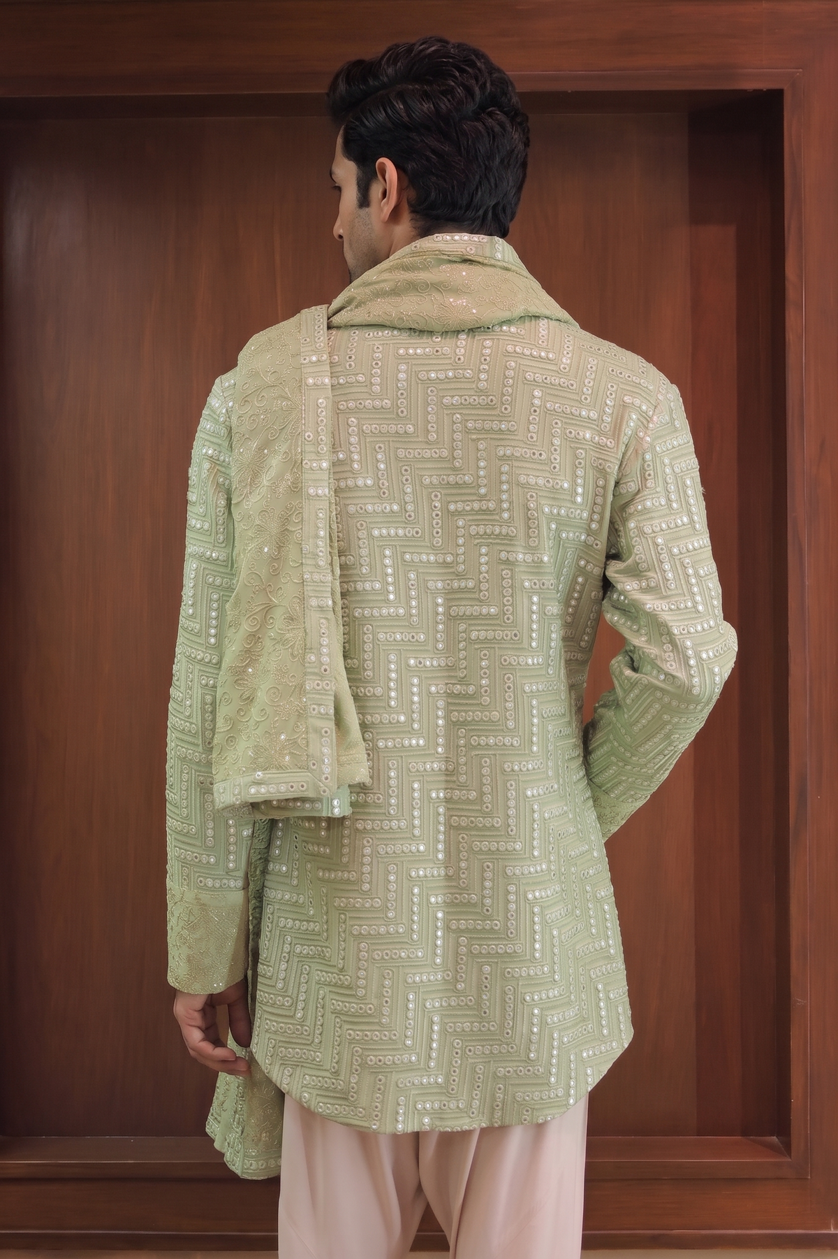 Green Georgette Kurta
