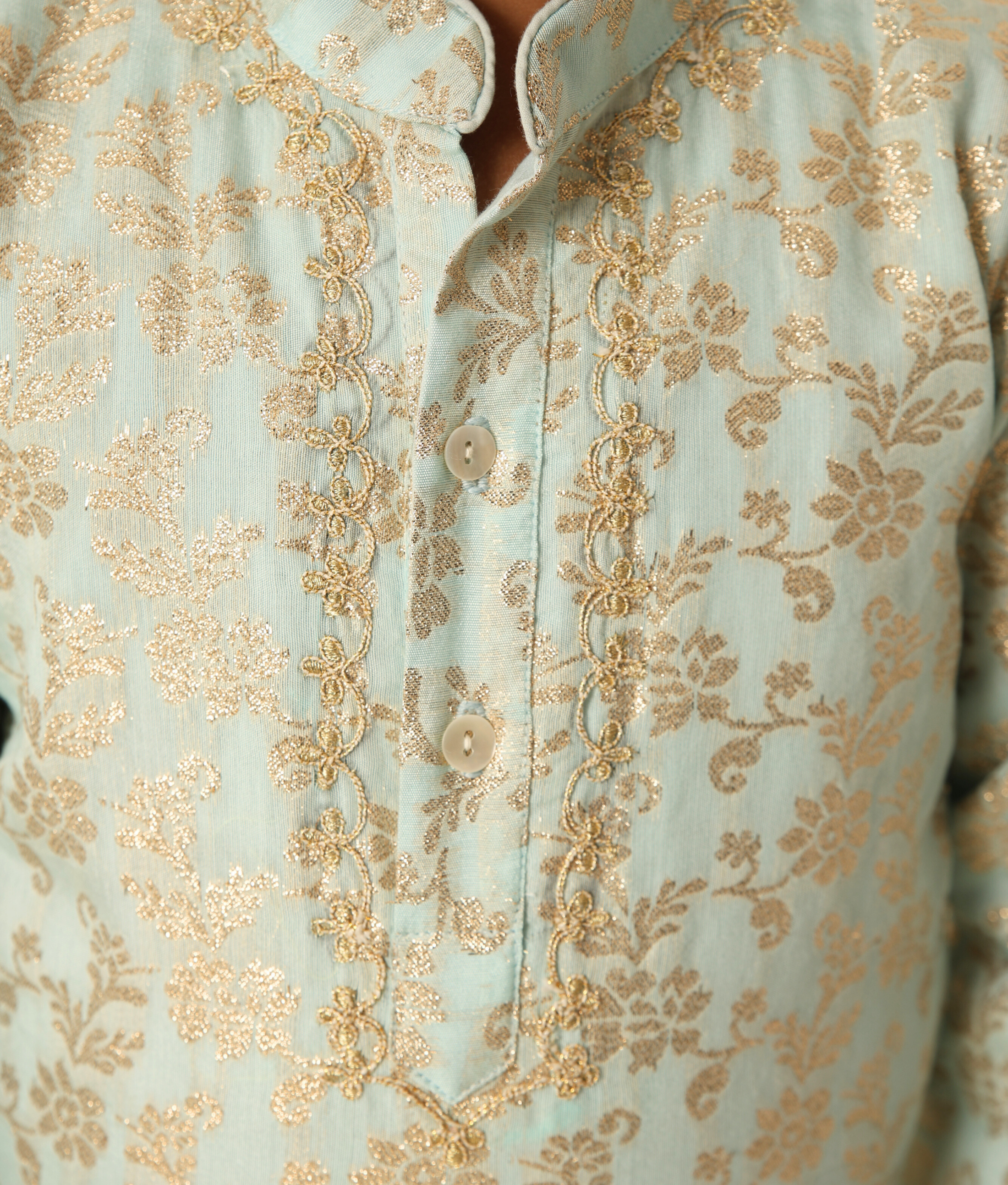 Blue Chanderi Kurta with Pant