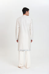 Ivory Waistcoat Bundi Set