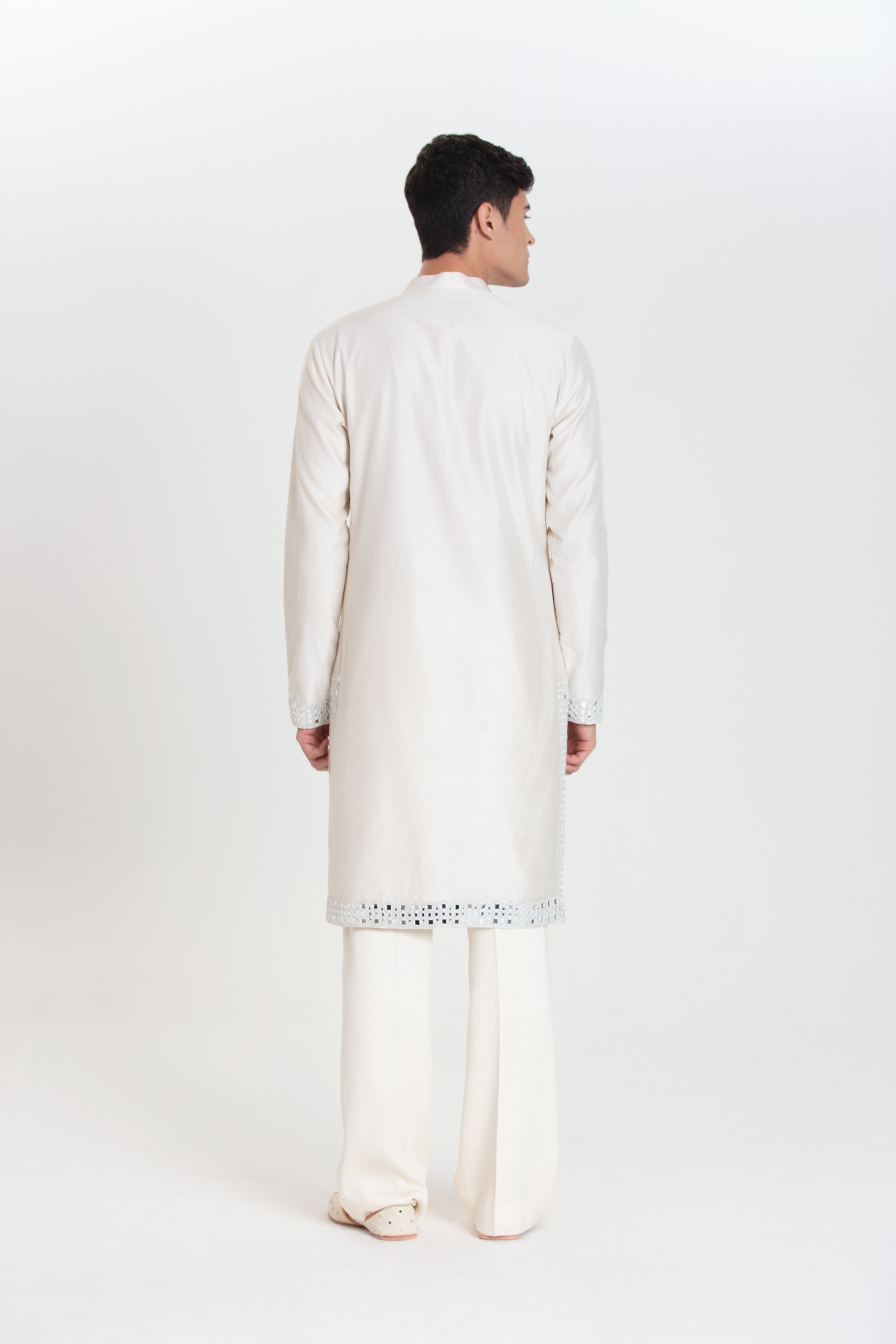 Ivory Waistcoat Bundi Set