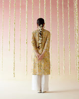 Sunflower Yellow Floral Chintz Kurta with Wide Leg Pants - Set of 2