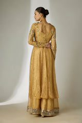 Gold Mirror Anarkali Set