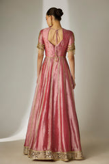 Dark Pink Sequin Anarkali Set