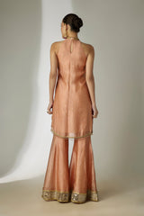 Rust Orange Sharara Set