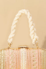 Naaz Embroidered Capsule Clutch - Pastel