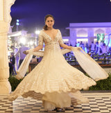 Sargun Mehta in Aasmi Anarkali Set