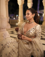 Sargun Mehta in Aasmi Anarkali Set