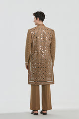 Kurta - Heavy chanderi , Jacket - Neo tech , Pant-Neo tech