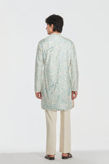 Kurta and stole - heavy chanderi , pant -Cotton twill