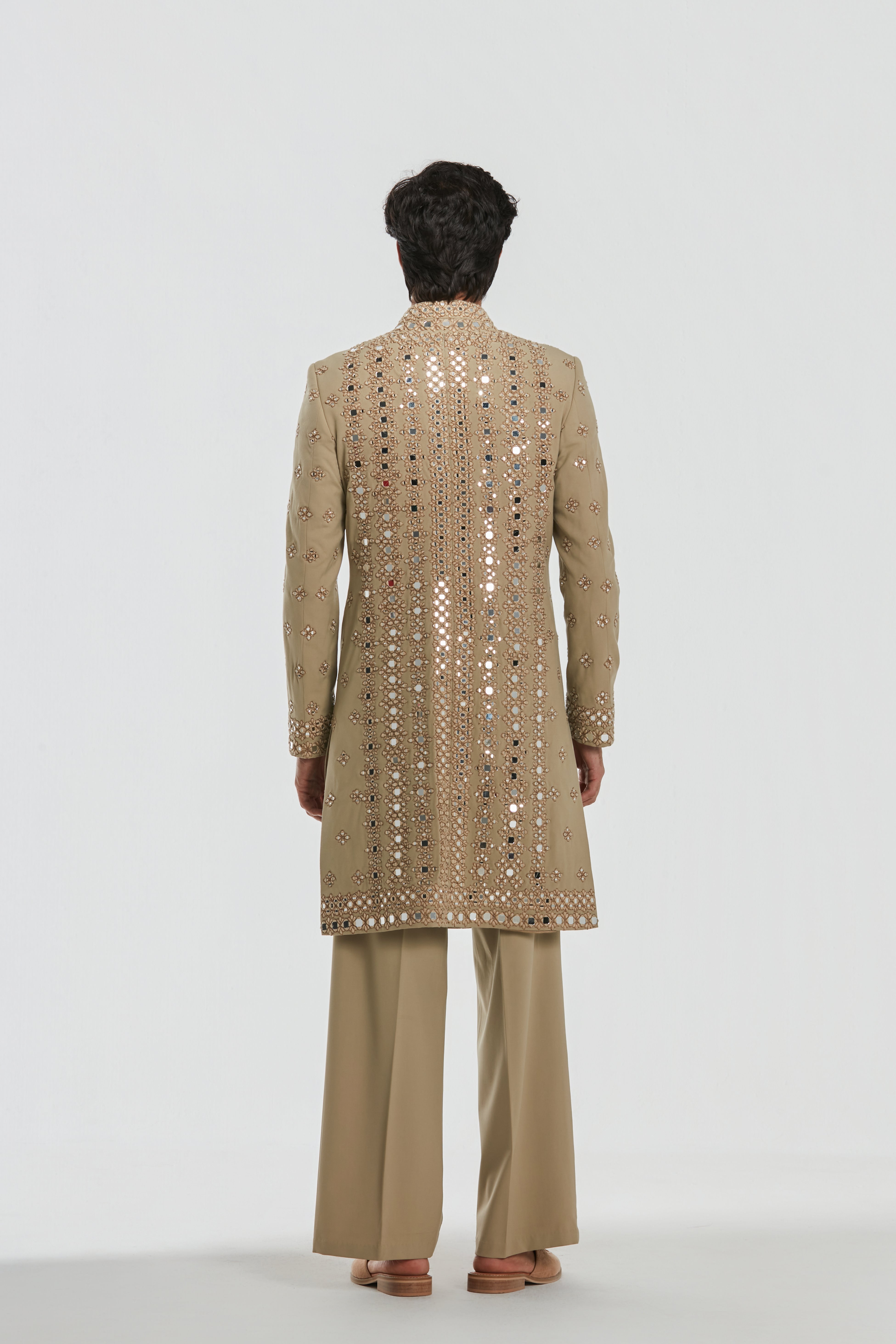 Sherwani and pant - Neo tech , Kurta - Heavy chanderi