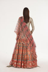 RUBY FOREST SMOPKE LEHENGA SET
