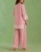 Pink Panel Chanderi Co-ord Set