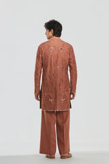 Kurta - Heavy chanderi , Pant-Cotton twill