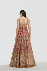 Mirror work , zari , lurex thread