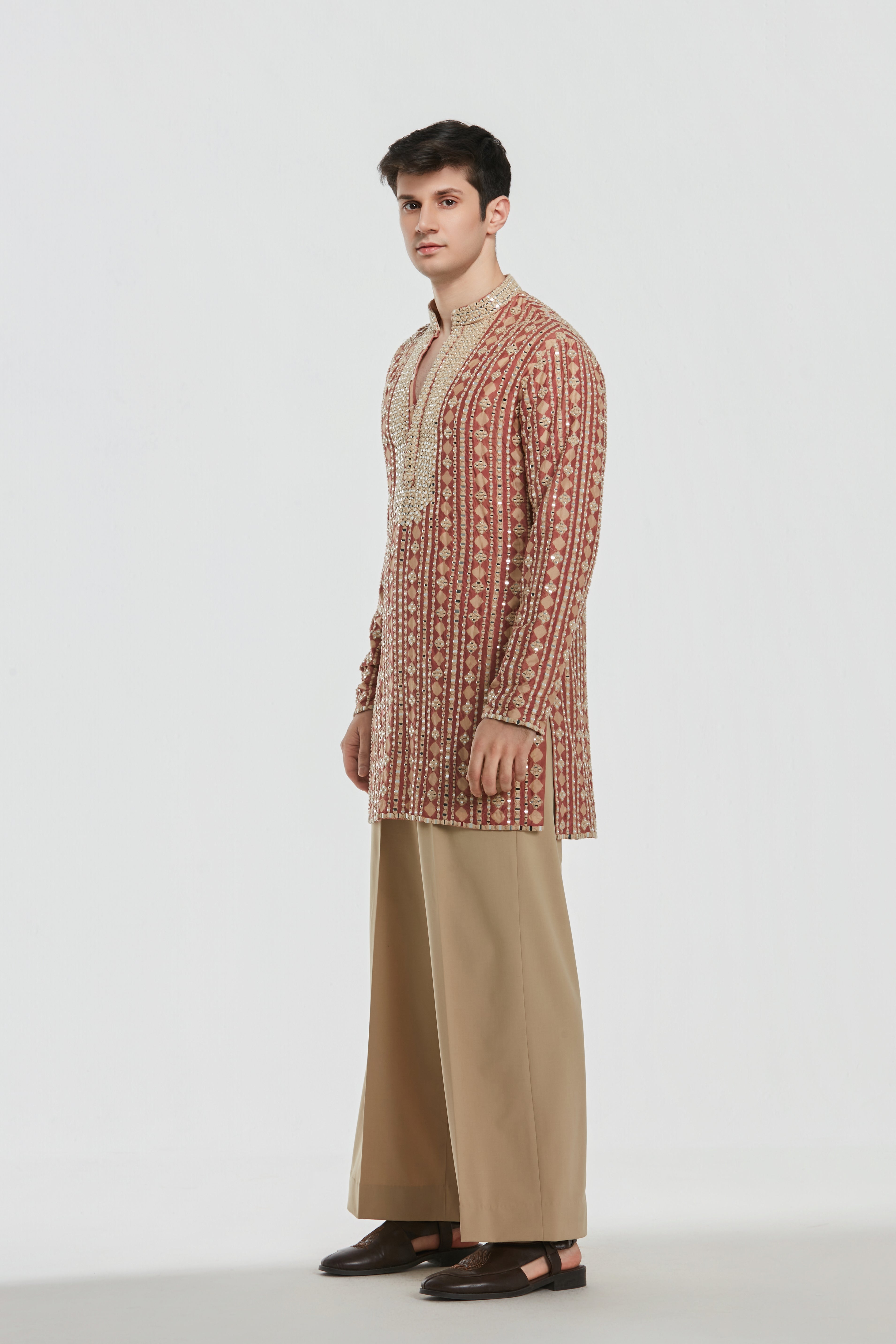 Kurta - heavy chanderi , pant -Cotton twill