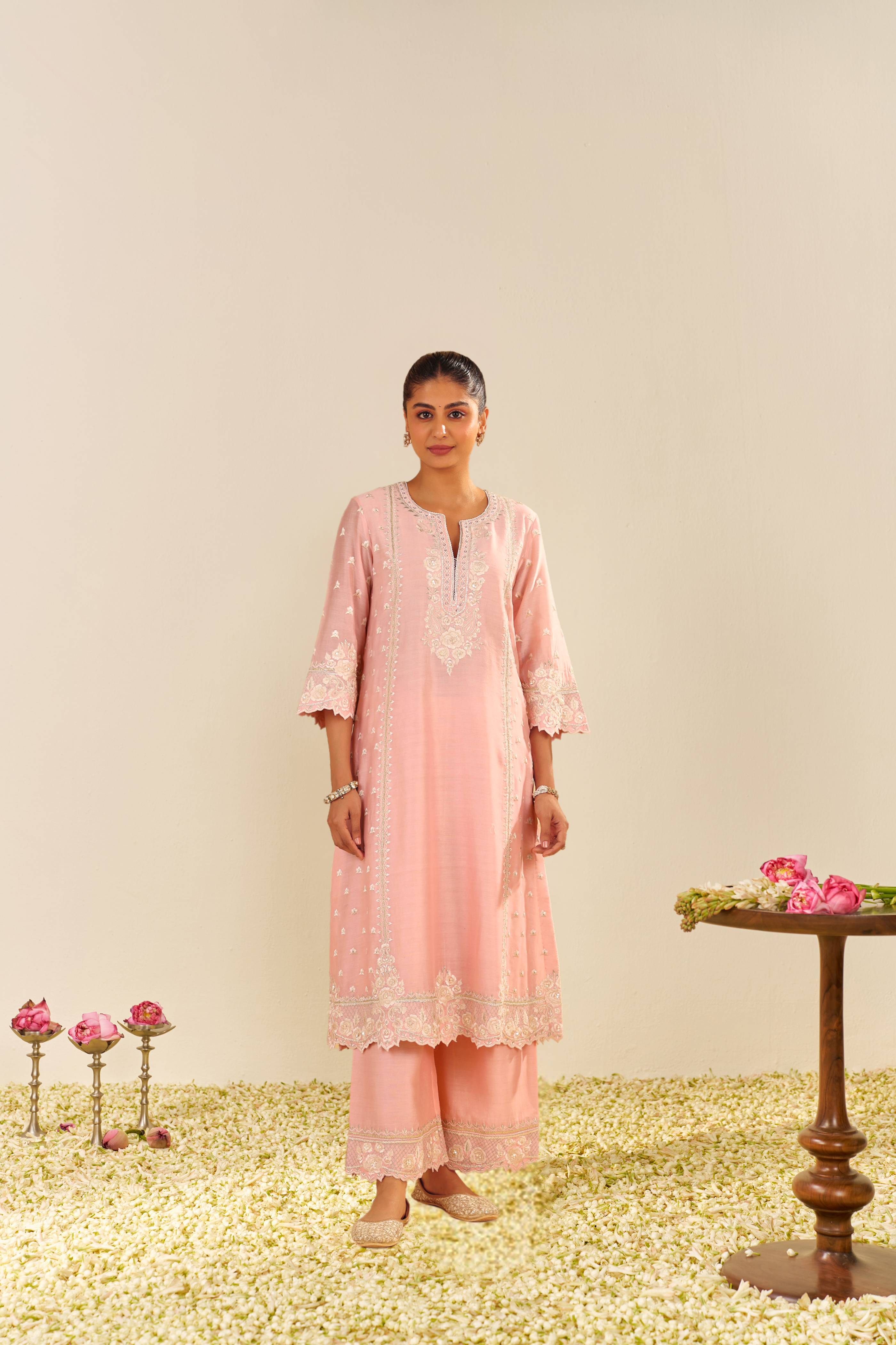 SUMAIYA - A-LINE KURTA WITH PALAZZO AND DUPATTA