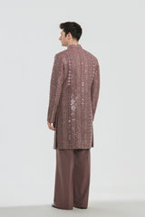 Kurta - Heavy Chanderi , sherwani - neo tech , pant -neo tech