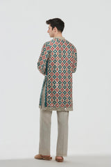 Kurta and Stole- Heavy chanderi , Pant-Cotton twill